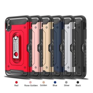 Buy cheap 2 in 1 PC+TPU Color Red Black Kickstand Armor Case Back Cover For Samsung J6 2018 EU S9 Plus J2 Pro A730F NOTE9 J7 Prime from wholesalers