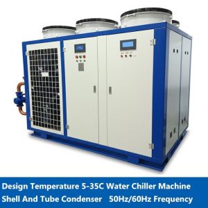 Buy cheap Design Temperature 5-35C Water Chiller Machine with Shell And Tube Condenser and 50Hz/60Hz Frequency from wholesalers