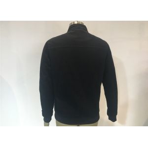 Buy cheap Navy Corduroy Mandarin Collar Mens Polyester Bomber Jacket Snow Mens Padded Jacket from wholesalers