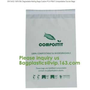 Biodegradable compostable plastic courier shipping envelope custom 10x13 matte