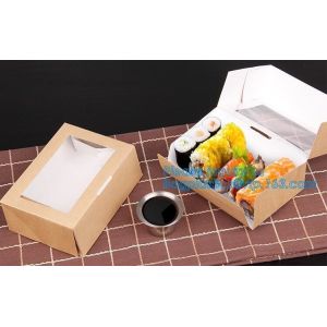 Buy cheap Best Selling Green Noodle/Salad Disposable Packing Kraft Paper Lunch Box,disposable kraft custom paper lunch box bagease from wholesalers