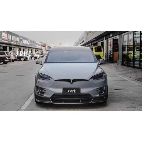 Quality Tesla model X Carbon Fiber Body Kit model X Carbon fiber front lip diffuser Spoiler hood wheel arch wide body kit for sale