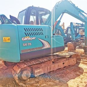 Buy cheap Japan Original 7 Ton Mini Used Kobelco SK75 Excavator with ISUZU Engine in Shanghai from wholesalers