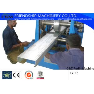 Buy cheap 80mm-350mm C Z Purlin Roll Forming Machinery With Automatic Punching Holes product