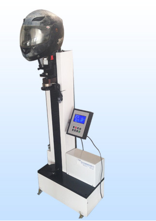 Single Column Helmet Testing Equipment With PLC Touch Screen
