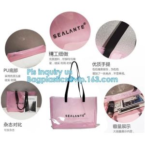 Personalized Monogrammed Beach Clear PVC Bag, Korean style clear beach bag,