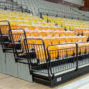 Buy cheap Customized Width Foldable Retractable Bleacher Seating Silver 4 - 10 Rows from wholesalers