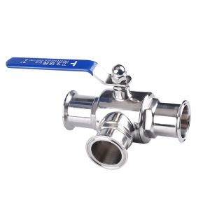 Buy cheap Sanitary SS304/SS316L Tri Clamp Ball Valve with 3 Way Function and in 1/2'' 6'' Sizes from wholesalers