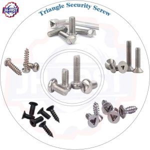 Zinc Plated M2 M3 M4 Triangle One Way Security Torx Tamper Proof Screw with Pin