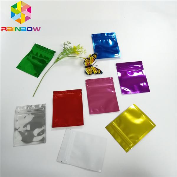 Quality Three Side Seal Foil Pouch Packaging Metalized Resealable Zipper For Tea / Milk Powder for sale