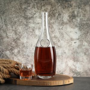 Buy cheap Aluminum Plastic PP Collar Material 500 ml Transparent Customized Embossed Liquor Bottle from wholesalers