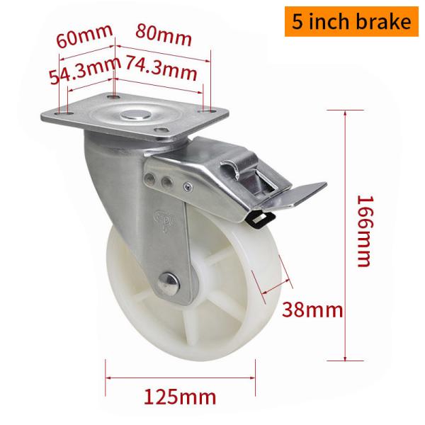 Buy cheap EDL‌ Medium Duty 5inch Caster TPA Plate by Rigid , Swivel and Brake Type 250kg 665P-26 from wholesalers
