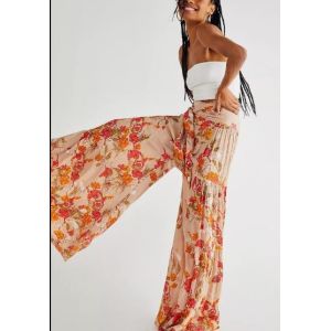Buy cheap Women'S Loose Casual Pants Beach Wide Leg Loose Printing Pants from wholesalers
