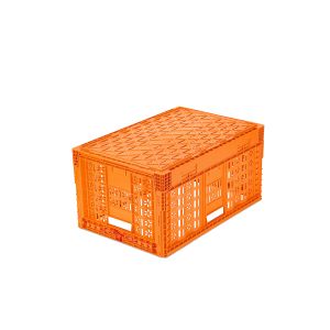 Buy cheap Collapsible Stackable Vegetable Plastic Basket for Supermarket Fresh Turnover Foldable from wholesalers
