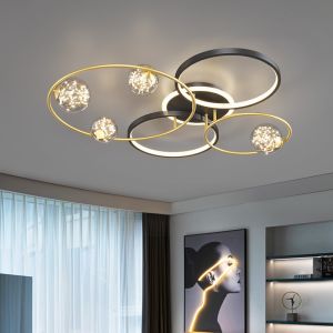 Buy cheap Modern Simple Round Led Ceiling Light Minimalist Living Room Bedroom Black Gold Ceiling Light(WH-MA-284) from wholesalers