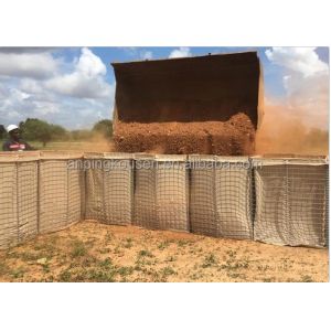 Buy cheap Customized Beige Geotextile Welded Steel Sandbags Bastion Flood Defensive Barrier Wall from wholesalers