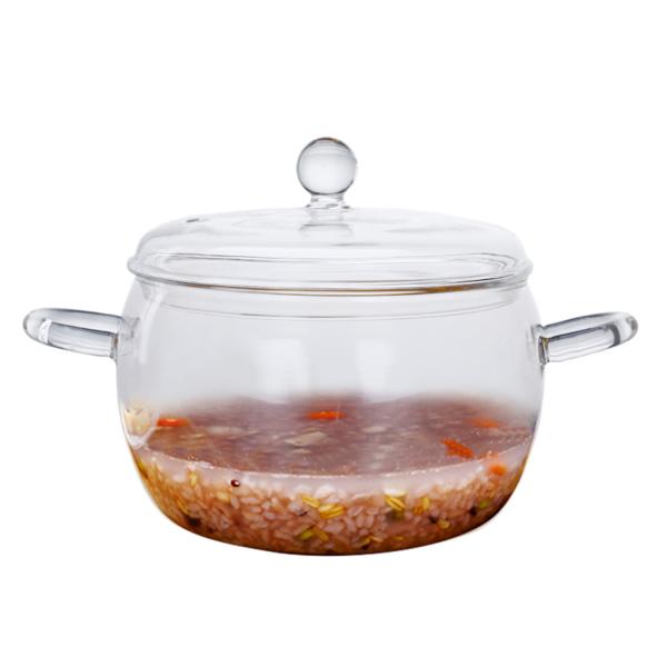 Buy cheap Soup Round Double Ears 1800ml Borosilicate Glass Pot from wholesalers