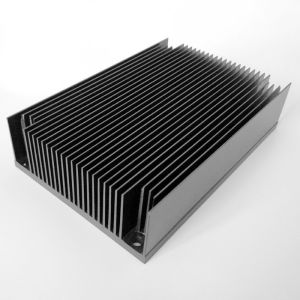 Buy cheap Black Powder Coated AL 6063 T5 Aluminum Heat Sink Precision Machined Parts W110mm from wholesalers