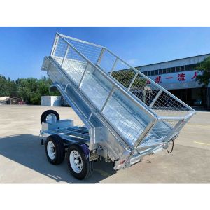 Buy cheap 10x6 Hydraulic Tipper Trailers Durable Galvanized Cage Trailer Compact from wholesalers