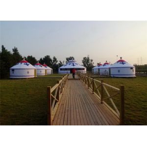 Buy cheap Heavy Duty All Season Mongonlian Yurt Tent 4 Layer Double PVC Coating Fabric from wholesalers