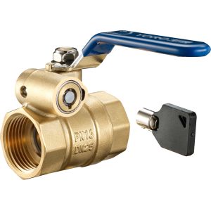 1701-DC Long Lever Female x Female Mechanical Key Lock Brass Shut-off Valve Ball