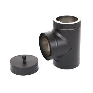 Buy cheap Customized Black Chimney Pipe Rain Cap Spigot Locking Connection 1mm Thick from wholesalers