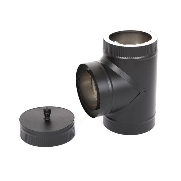 Buy cheap Customized Black Chimney Pipe Rain Cap Spigot Locking Connection 1mm Thick from wholesalers