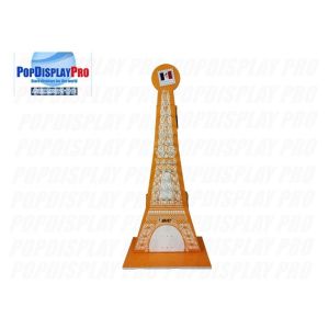 Buy cheap 12 Hooks Corrugated Cardboard Hook Display 2 Sided Eiffel Tower Shaped Durable from wholesalers