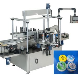 Buy cheap Automated Labeling Machine Turntable Type Operation Vibrating Disk Feeding Method High Efficiency product