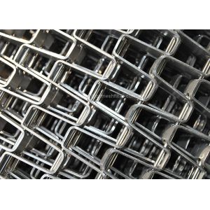 Honeycomb Wire Mesh Conveyor Belt , Metal Mesh Belt With Clinched Edge
