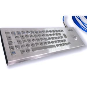 IP64 SUS304 Industrial Metal Keyboard With Trackball Support Support Customized