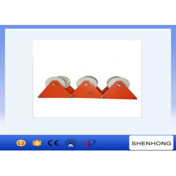 Quality Triple Electirc Power Cable Pulling Pulley With Nylon Wheel φ140x160mm for sale