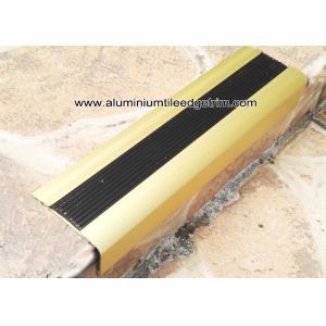 Buy cheap TL30 Matt Gold Non Slip Aluminum Stair Splint With Rubber For Staircase Edge from wholesalers