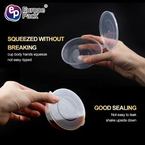 wholesale 1oz 1.5oz 2oz 3oz 4oz PP Fast food round clear disposable sauce cup