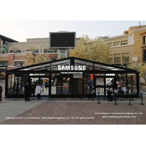 Buy cheap 10M Length Clear PVC Outdoor Event Tents With Black Aluminum Frame from wholesalers