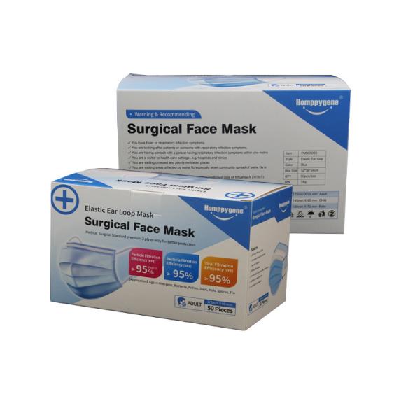 Quality Antibacterial 3 Ply Folding Disposable Earloop Face Mask for sale