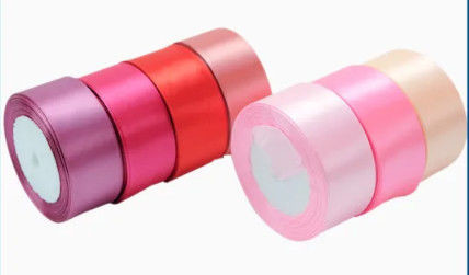 Environmental Friendly Custom Satin Ribbon Double Face / Single Face