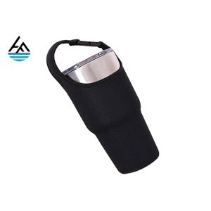 5mm Thickness Black Can Cooler Bag Custom Can Huggers Polyester Cloth