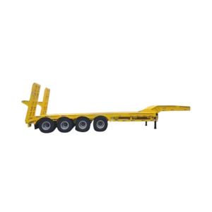 Buy cheap 80-100t Heavy Duty 4 Axles Low Flatbed Low Bed Semi Trailers for Heavy Machinery from wholesalers