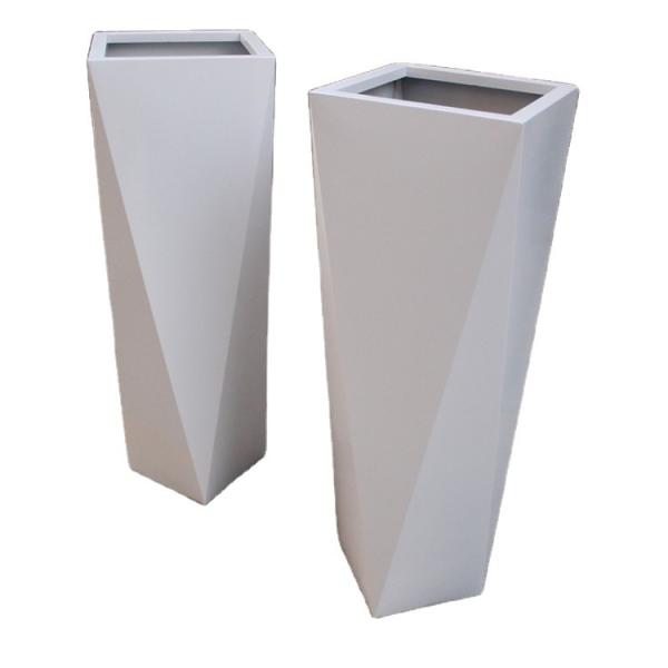 Buy cheap Outdoor standing planter white irregular quadrilateral flower pots from wholesalers