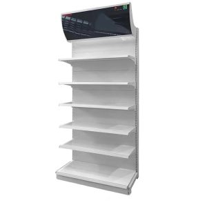 Buy cheap Factory Customized Size Thickness Color white display super market racks gondola rack exhibition shelf with light box from wholesalers