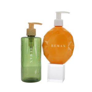 Buy cheap 250ml Orange Irregular smooth with white pump for shampoo lotion bottle from wholesalers