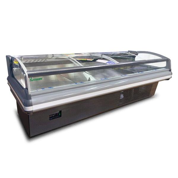 Buy cheap Custom Commercial Meat Display Freezer With Removable Glass Cover R404a from wholesalers
