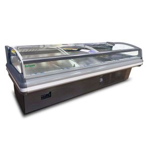 Buy cheap Custom Commercial Meat Display Freezer With Removable Glass Cover R404a from wholesalers