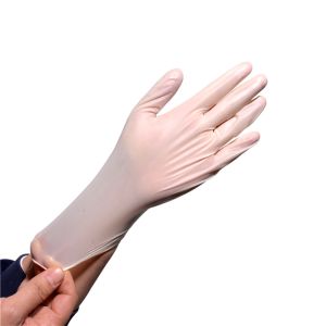 Smooth Transparent Pvc Disposable Gloves White Latex Vinyl Exam Gloves