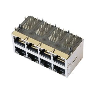 Buy cheap ARJM24A1-805-AA-CW2 Stacked RJ45 2x4 With 2.5G Magnetics Connector from wholesalers