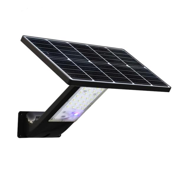Quality 80w solar sensor wall type charging safety LED light|Gray|CRI: ≥75140°| Motion sensor|8m range|Monocrystalline solar pan for sale