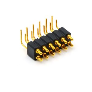 Buy cheap 12pin Right Angle Pogo Pin Connector Brass Spring Loaded Pin Connector 2.54mm Pitch from wholesalers