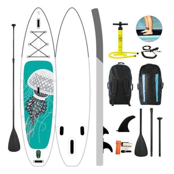 2022 WOVEN DROP STITCH new design inflatable stand up padlle board pvc deck pack