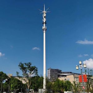 Buy cheap Customized Hot Dip Galvanized Steel 30m Telecommunication Poles With Antennas from wholesalers